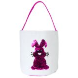 PINK Laminated Canvas Easter Bunny Sequence Bag